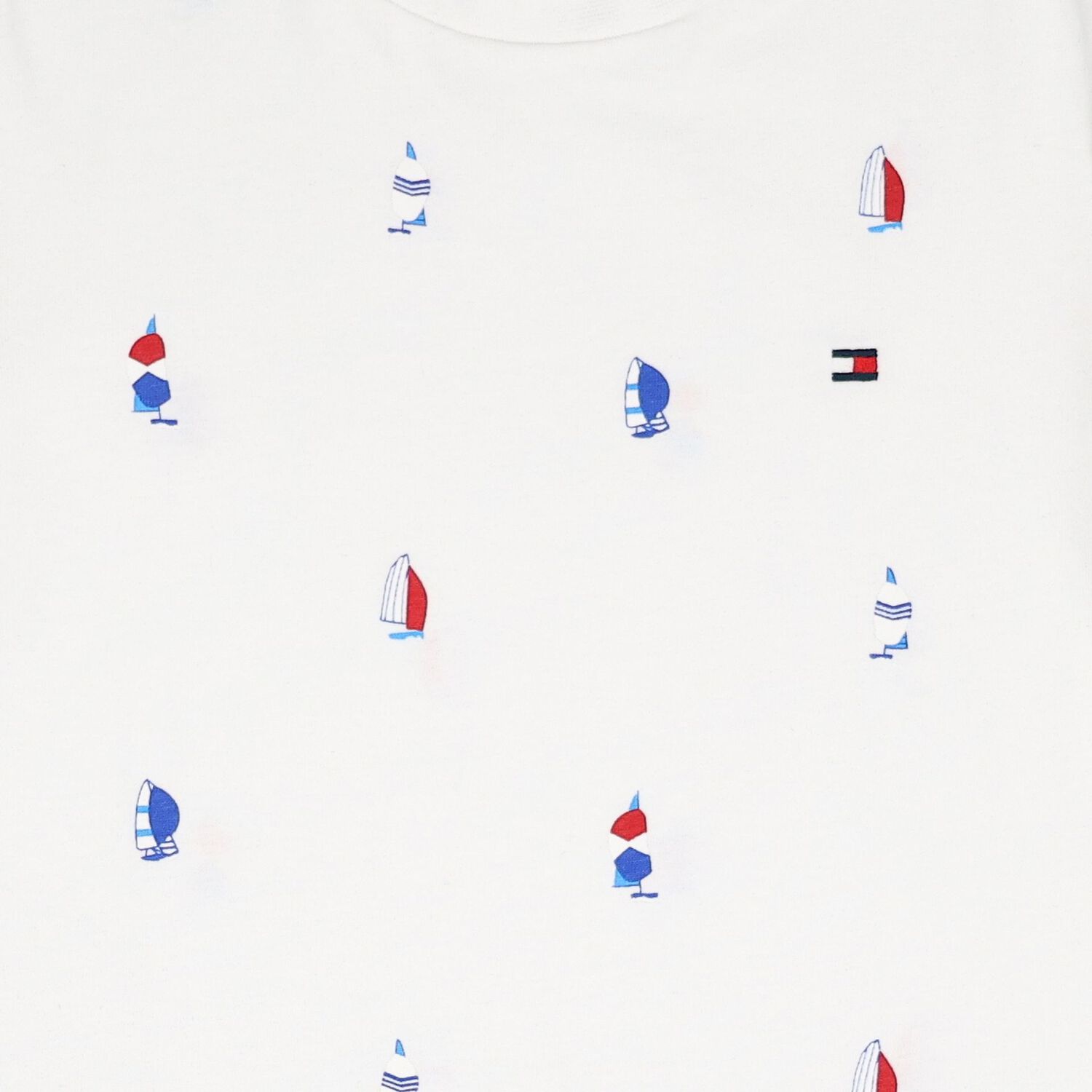 Boys White Sailboat Logo T-Shirt, 2, hi-res