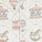 Baby Girls Pink & White Carousel & Hot Air Balloon Babygrow, 2, hi-res