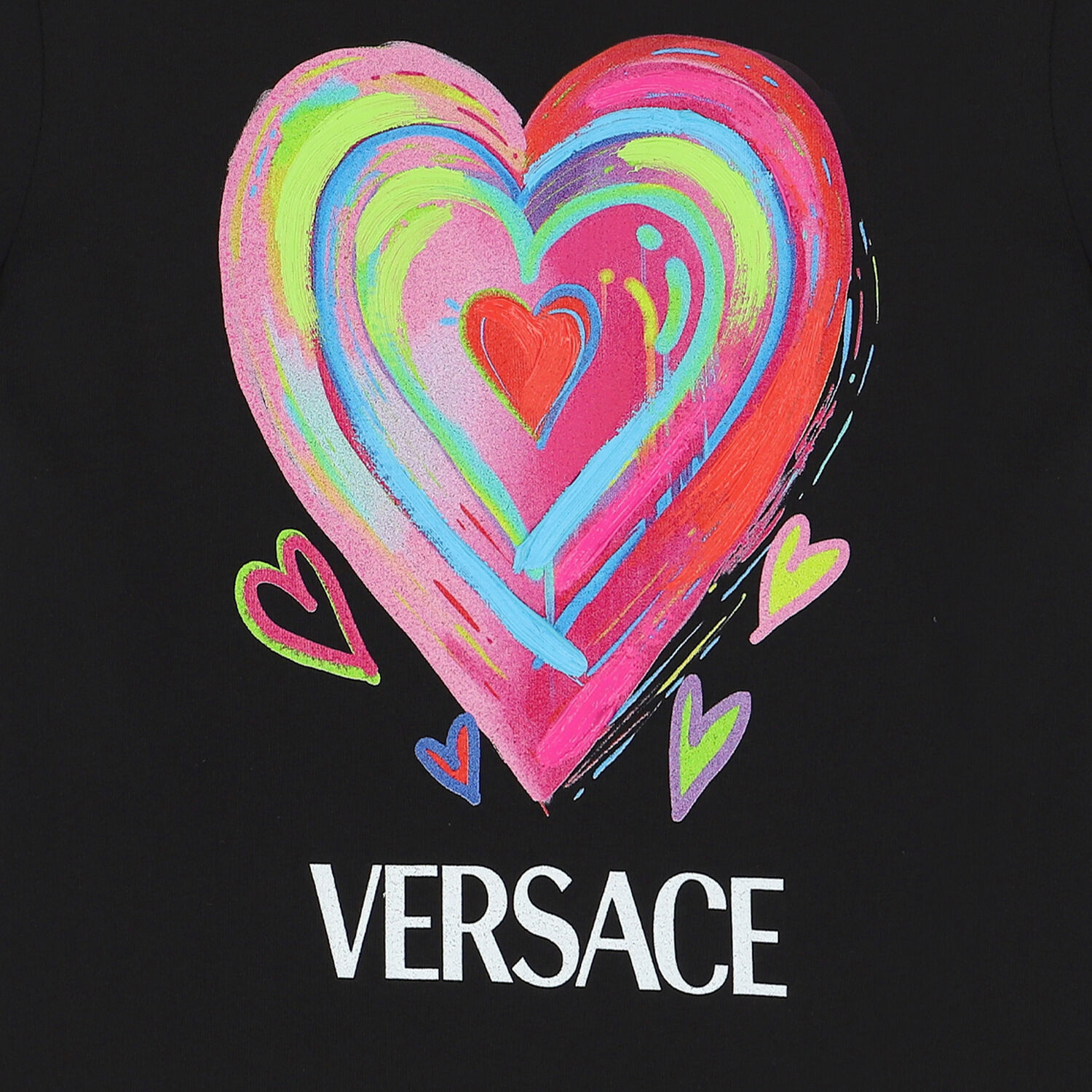 Girls Black Logo T-Shirt, 1, hi-res