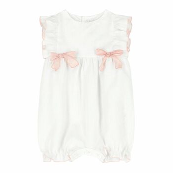 Baby Girls White Romper