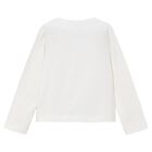Girls White Floral Long Sleeve Top, 1, hi-res