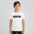 Boys White Logo T-Shirt, 2, hi-res