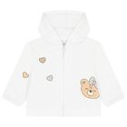 Baby Girls White & Beige Tracksuit Set, 1, hi-res