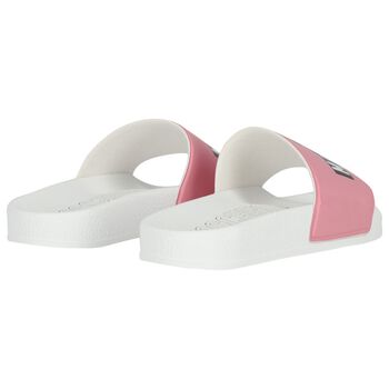 Girls Pink Teddy Bear Logo Sliders