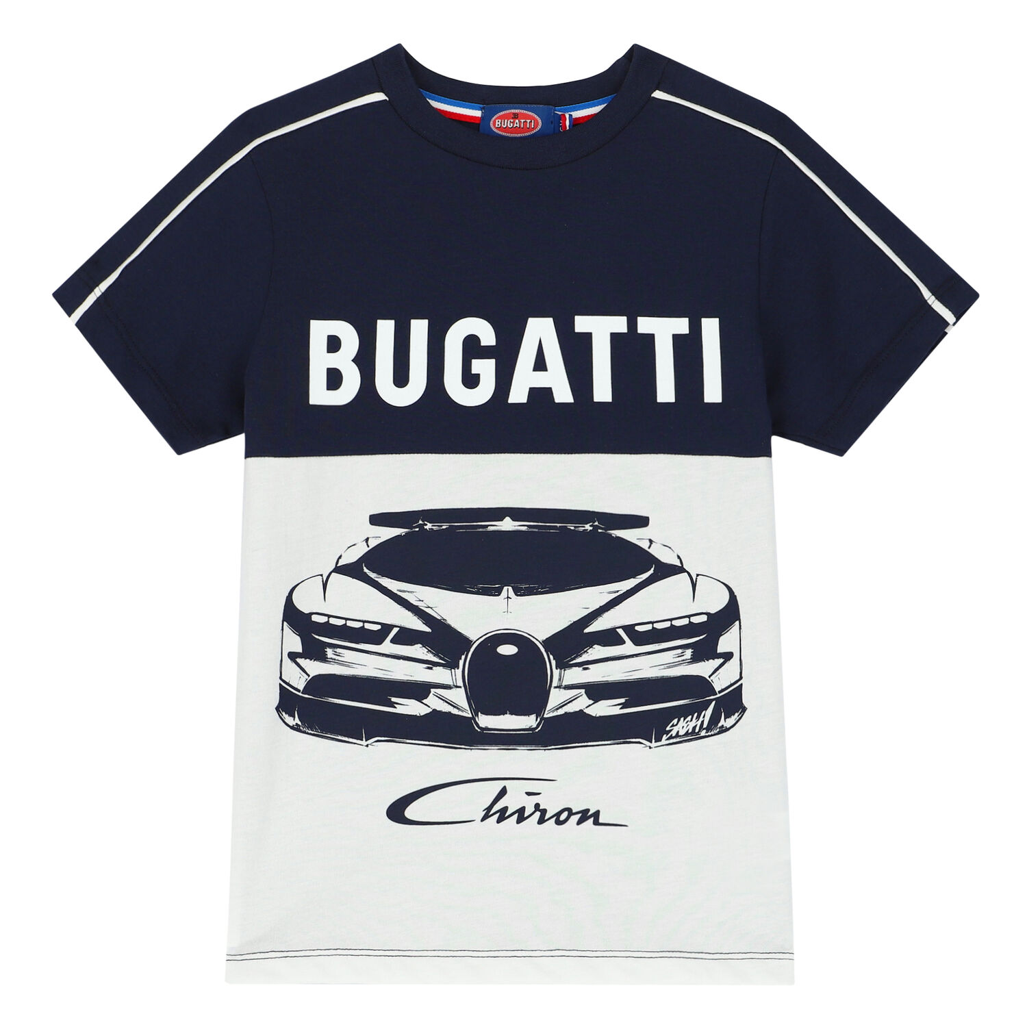 Boys Navy & White Logo T-Shirt, 3, hi-res