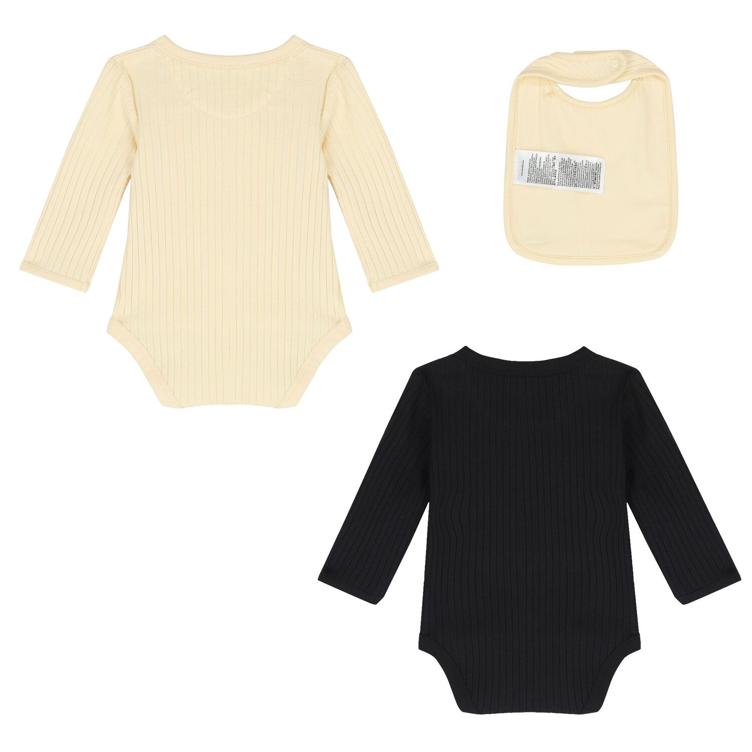 Black & Beige Ribbed Bodysuit Gift Set, 1, hi-res