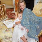 In Bloom Navy Blue Baby Swaddle Carré Blanket, 1, hi-res