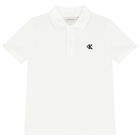 Boys White Logo Polo Shirt, 1, hi-res