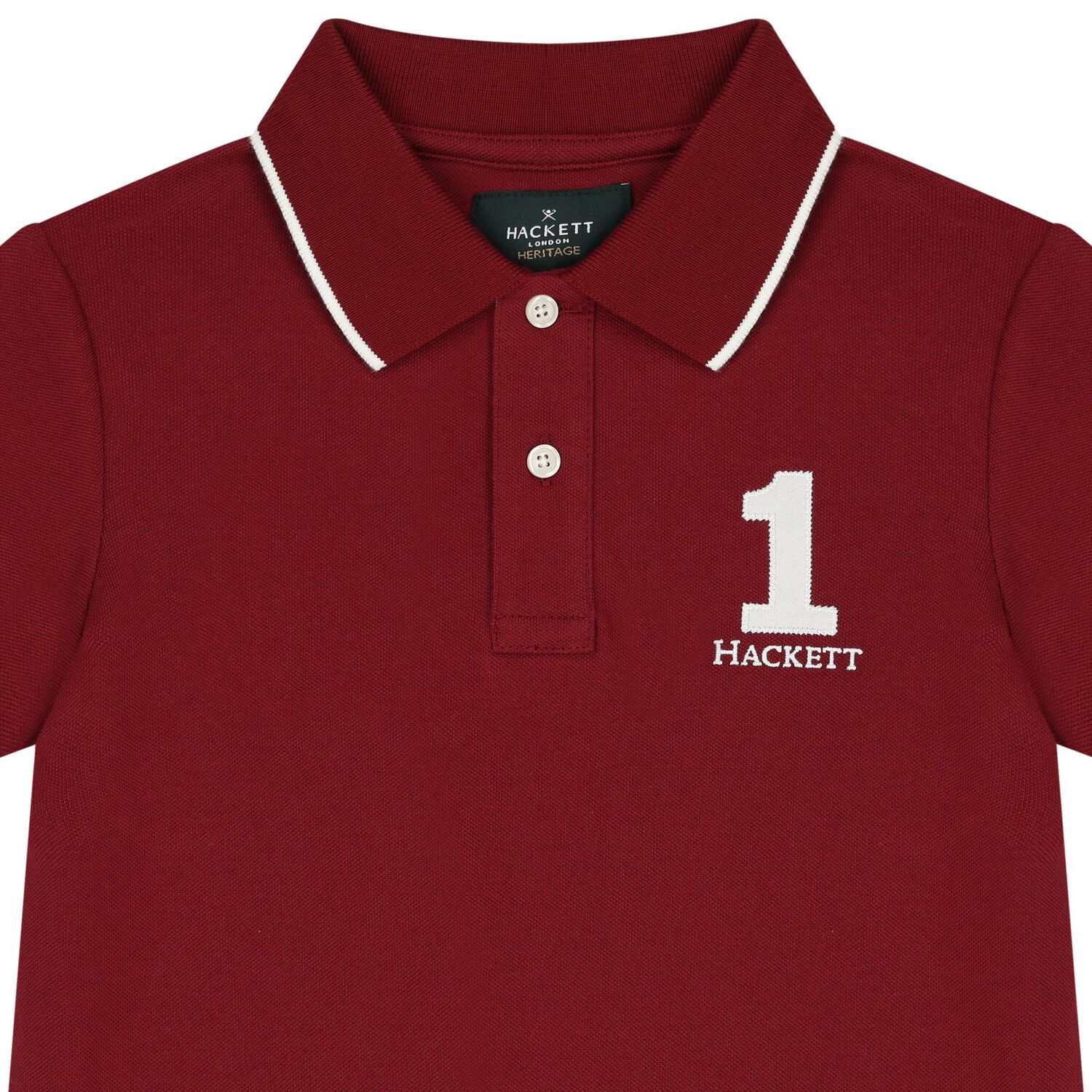 Boys Red Logo Polo Shirt, 1, hi-res