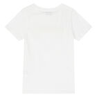 Boys White Logo T-Shirt, 1, hi-res