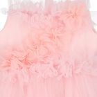 Girls Pink Tulle Special Occasion Dress, 1, hi-res