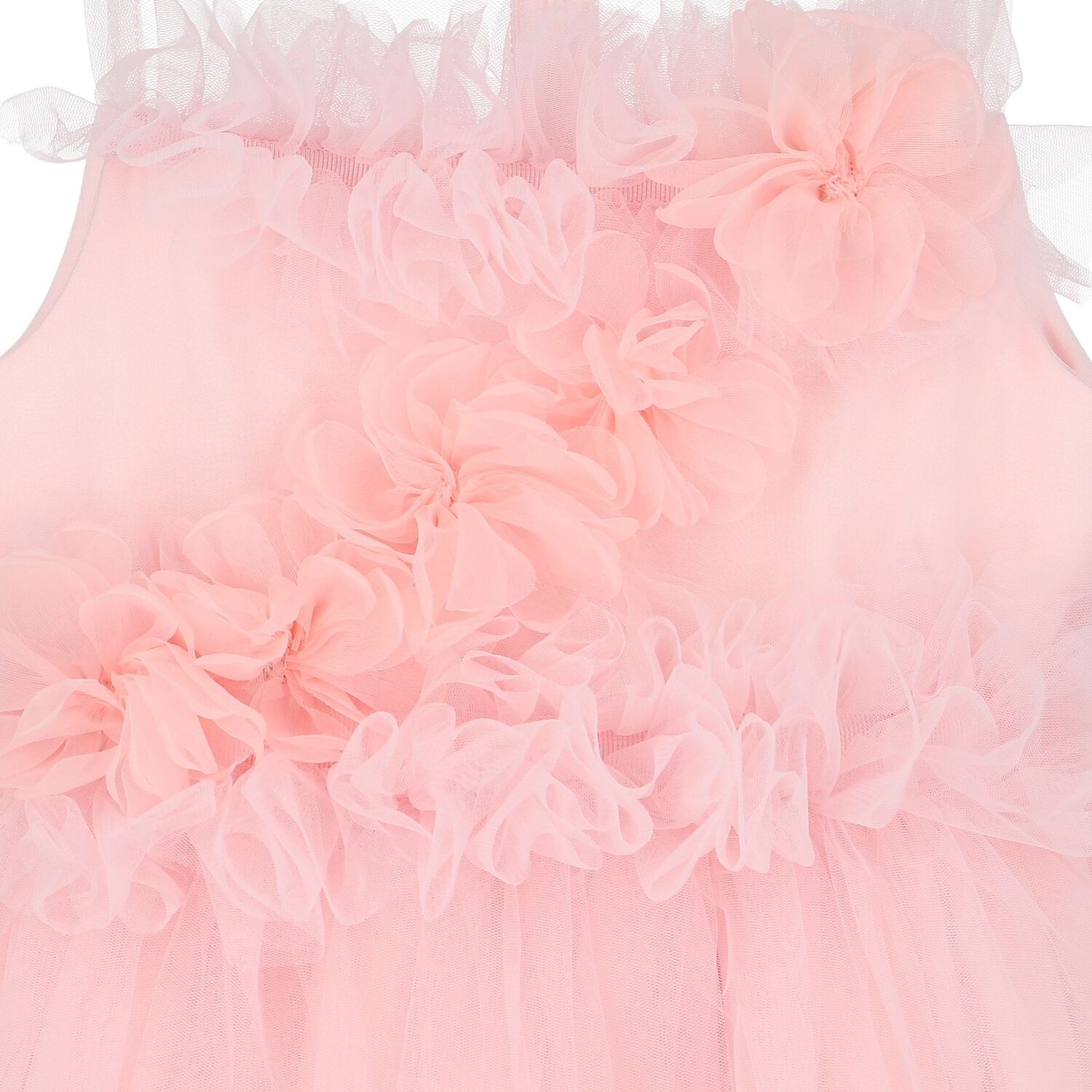 Girls Pink Tulle Special Occasion Dress, 1, hi-res