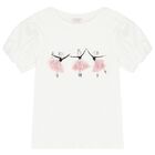 Girls Ivory Ballerina T-Shirt, 1, hi-res