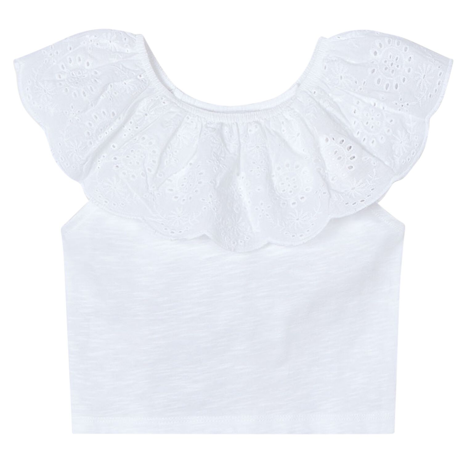 Girls White Lace Top, 2, hi-res image number null