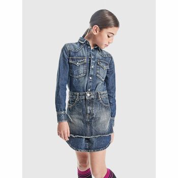 Girls Blue Denim Dress