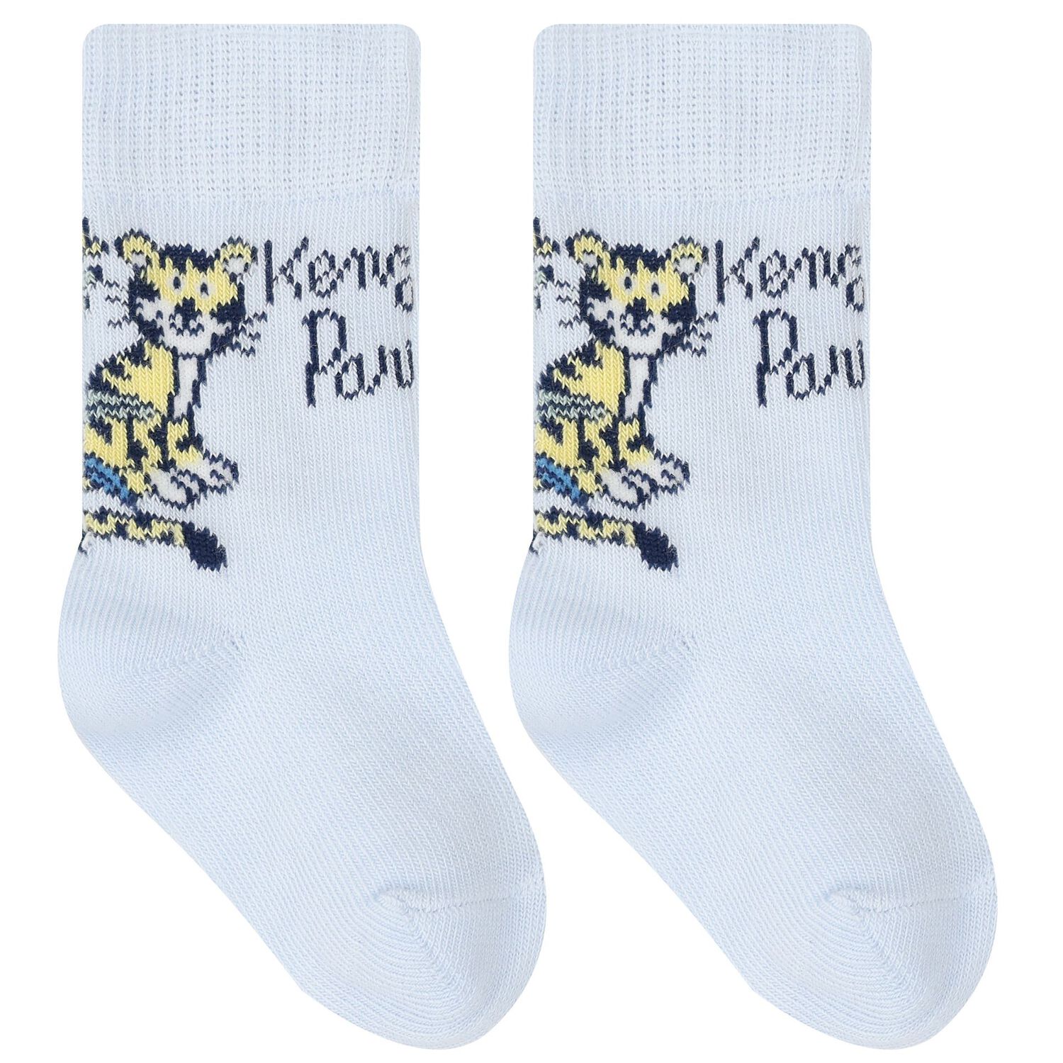 Blue & Grey Logo Baby Socks ( 2-Pack ), 2, hi-res