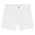 Younger Boys White Shorts, 1, hi-res