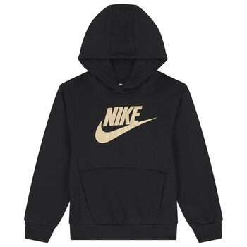 Boys Black Logo Hooded Top, 2 Boys Black Logo Hooded Top