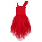 Girls Red Sequin Tulle Dress, 1, hi-res