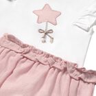 Baby Girls White & Pink Shorts Set, 1, hi-res