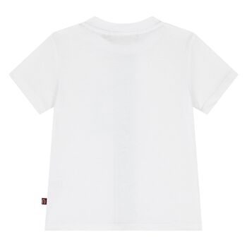 Younger Boys White Logo T-Shirt