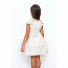 Girls Ivory & Gold Special Occasion Dress, 1, hi-res