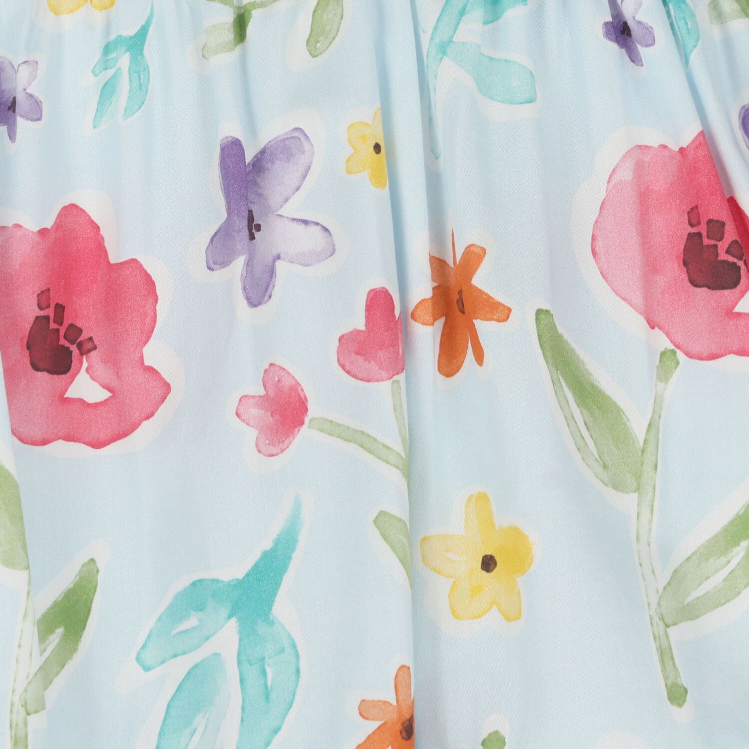 Baby Girls Blue Floral Dress Set, 2, hi-res