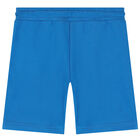 Boys Blue Logo Shorts, 2, hi-res
