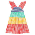Girls Multi-Colored Checkered Dress, 1, hi-res