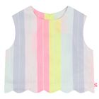 Girls Multi-Coloured Stripes Blouse, 1, hi-res