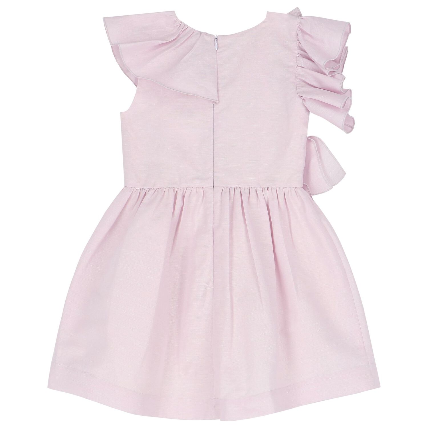 Girls Lilac Ruffle Dress, 1, hi-res