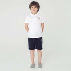 Boys White Logo Polo Shirt , 2, hi-res