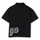 Boys Black Logo Polo Shirt, 1, hi-res