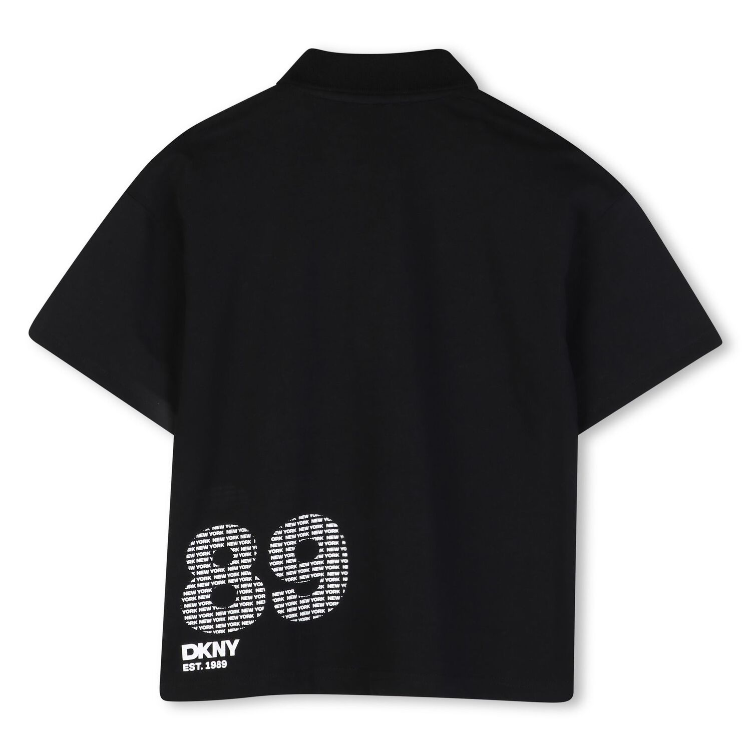 Boys Black Logo Polo Shirt, 1, hi-res