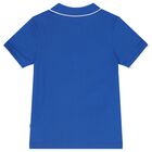 Boys Blue Logo Polo Shirt, 3, hi-res