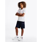 Boys Navy Blue Logo Shorts, 1, hi-res