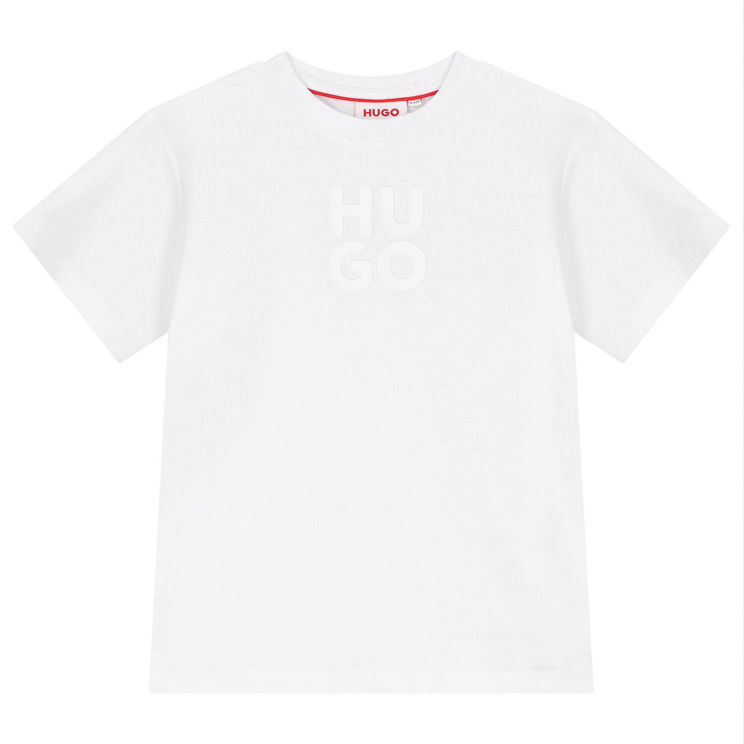 Boys White Cotton Logo T-Shirt, 1, hi-res image number null