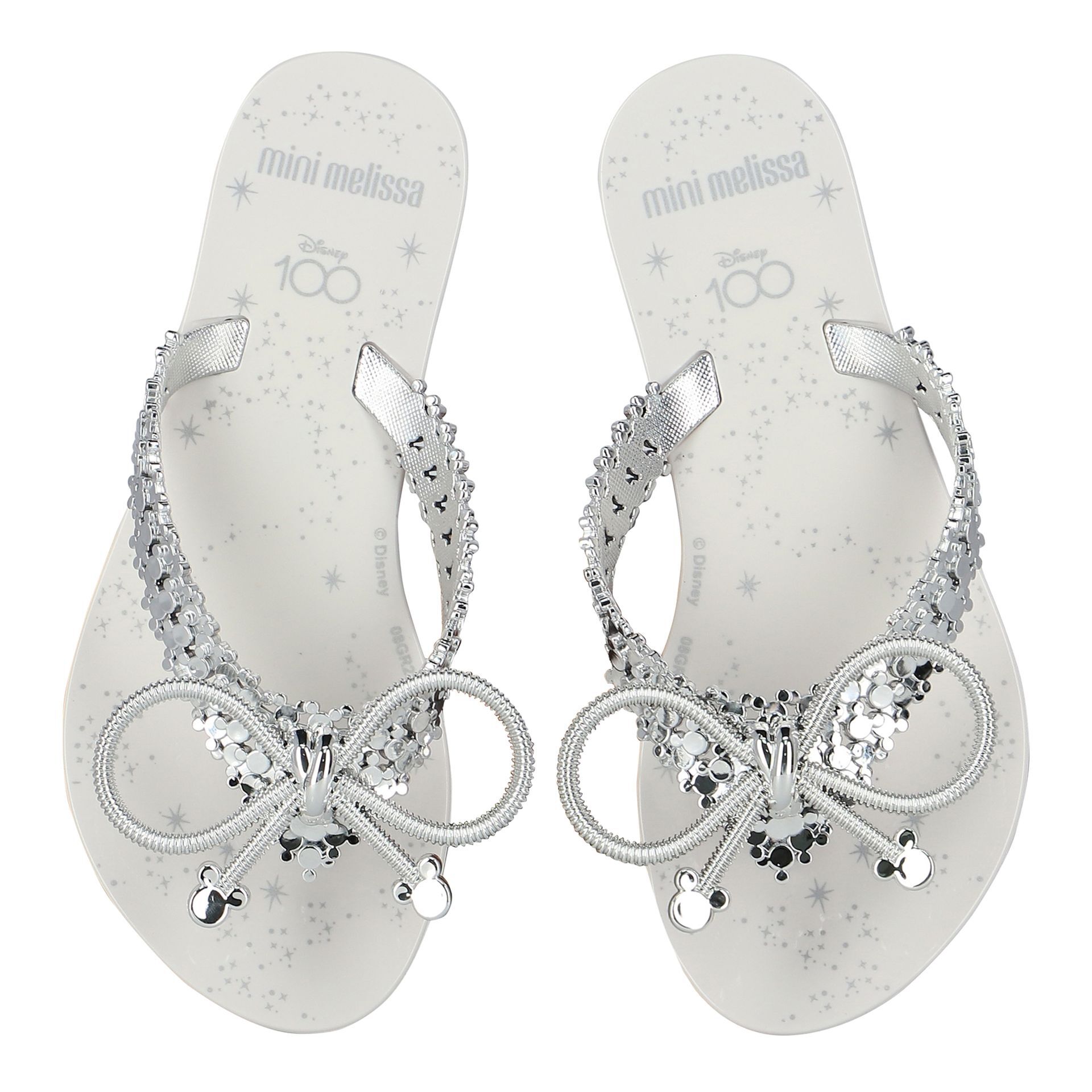Silver bow flip flops discount