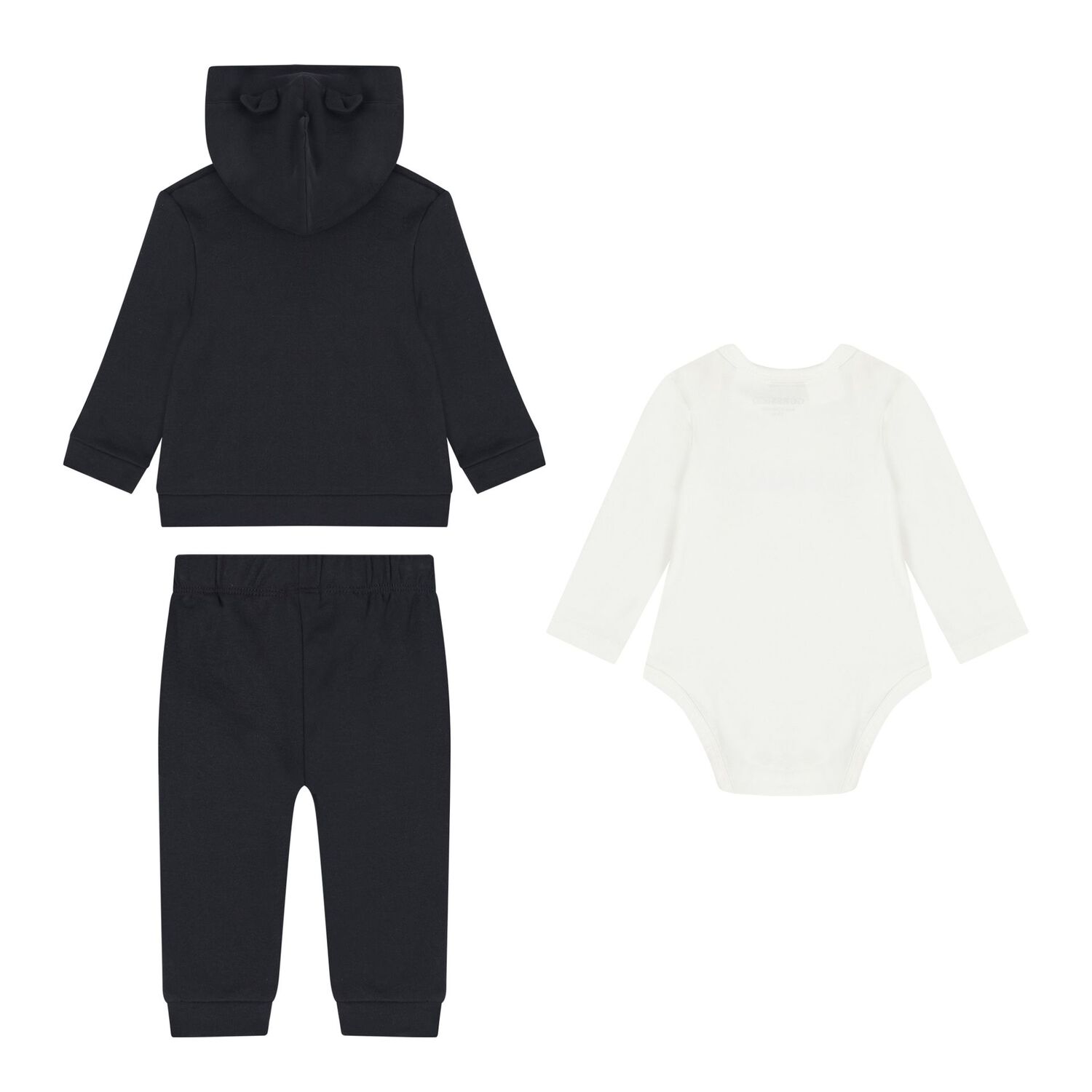 Baby Boys Navy Blue & White Logo Tracksuit Set, 1, hi-res