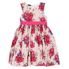 Girls Pink Floral Dress, 1, hi-res