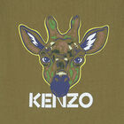 Boys Khaki Green Giraffe Logo T-Shirt, 1, hi-res