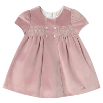Baby Girls Pink Smocked Dress