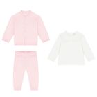 Younger Girls Pink & White Reversible Tracksuit Set, 1, hi-res