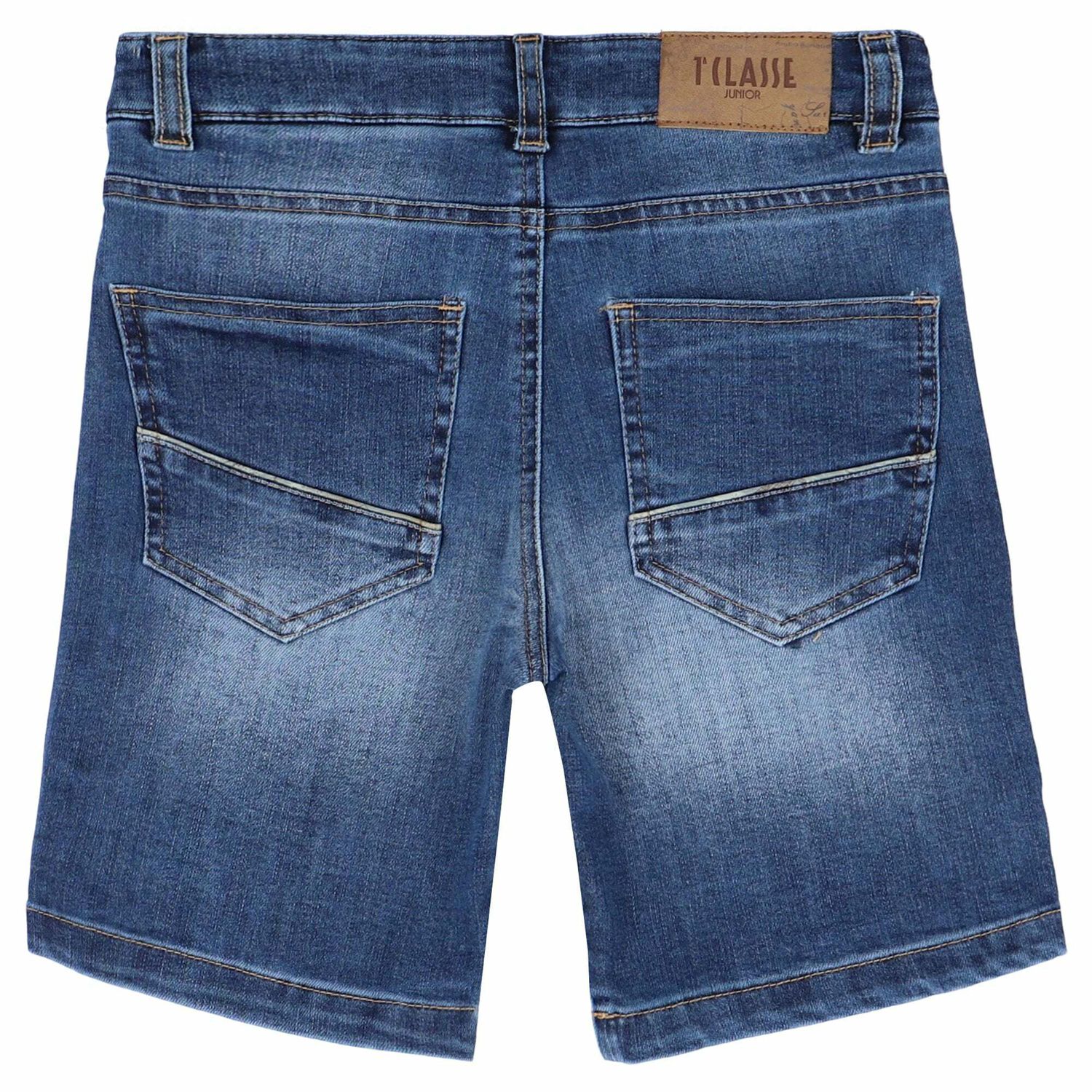 Boys Blue Denim Shorts, 1, hi-res