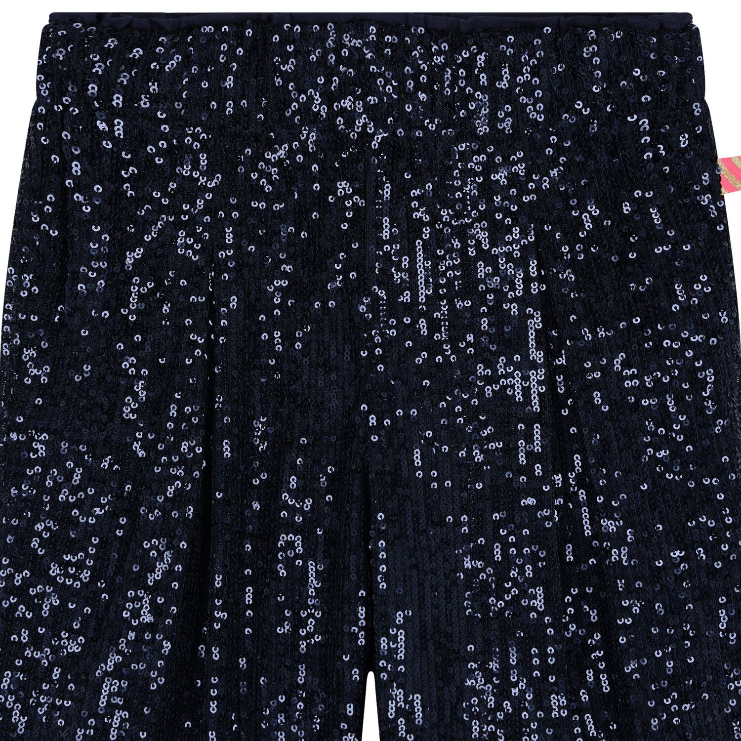 Girls Navy Blue Sequin Trousers, 1, hi-res image number null