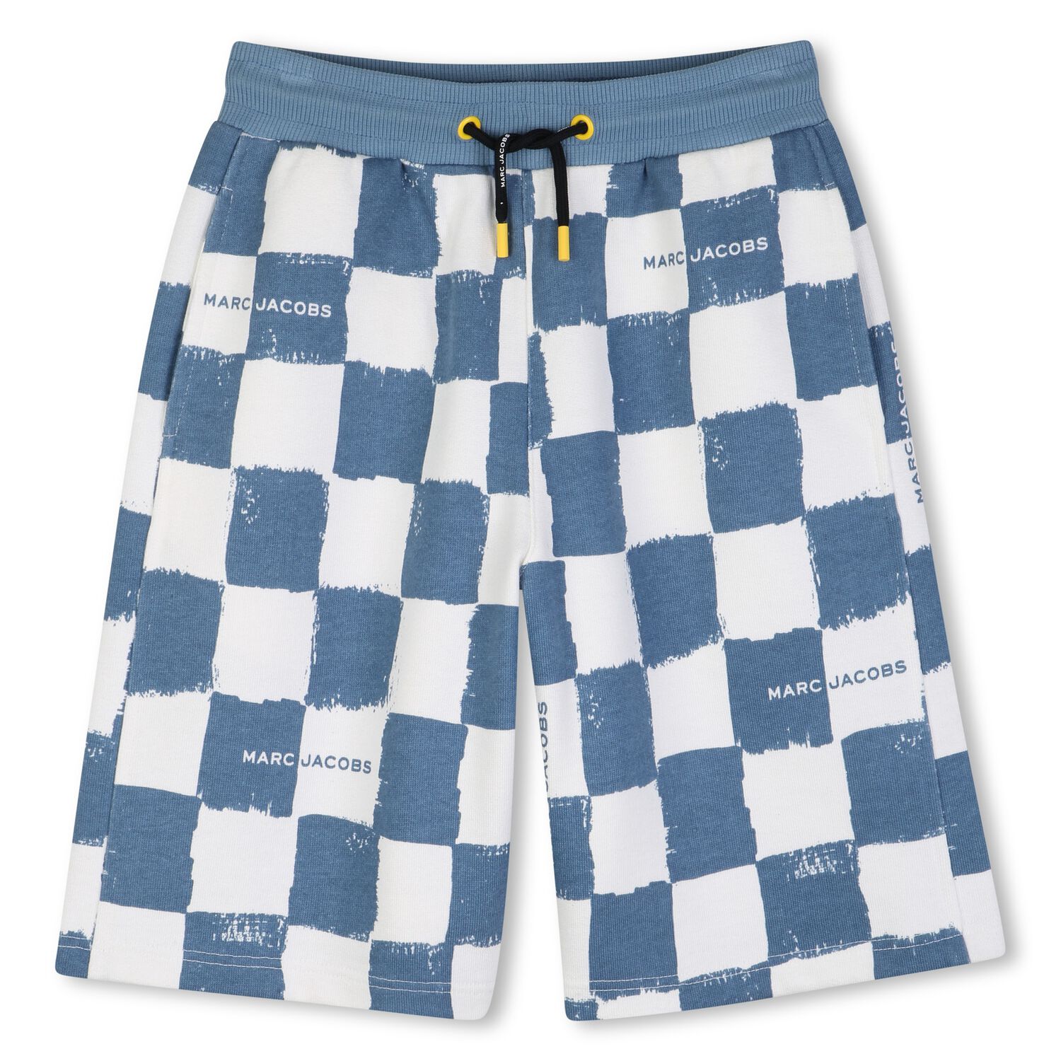 Boys Blue & White Checkerboard Shorts, 1, hi-res