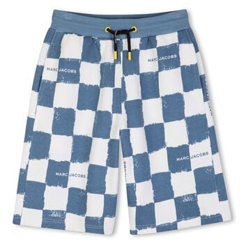 Boys Blue & White Checkerboard Shorts