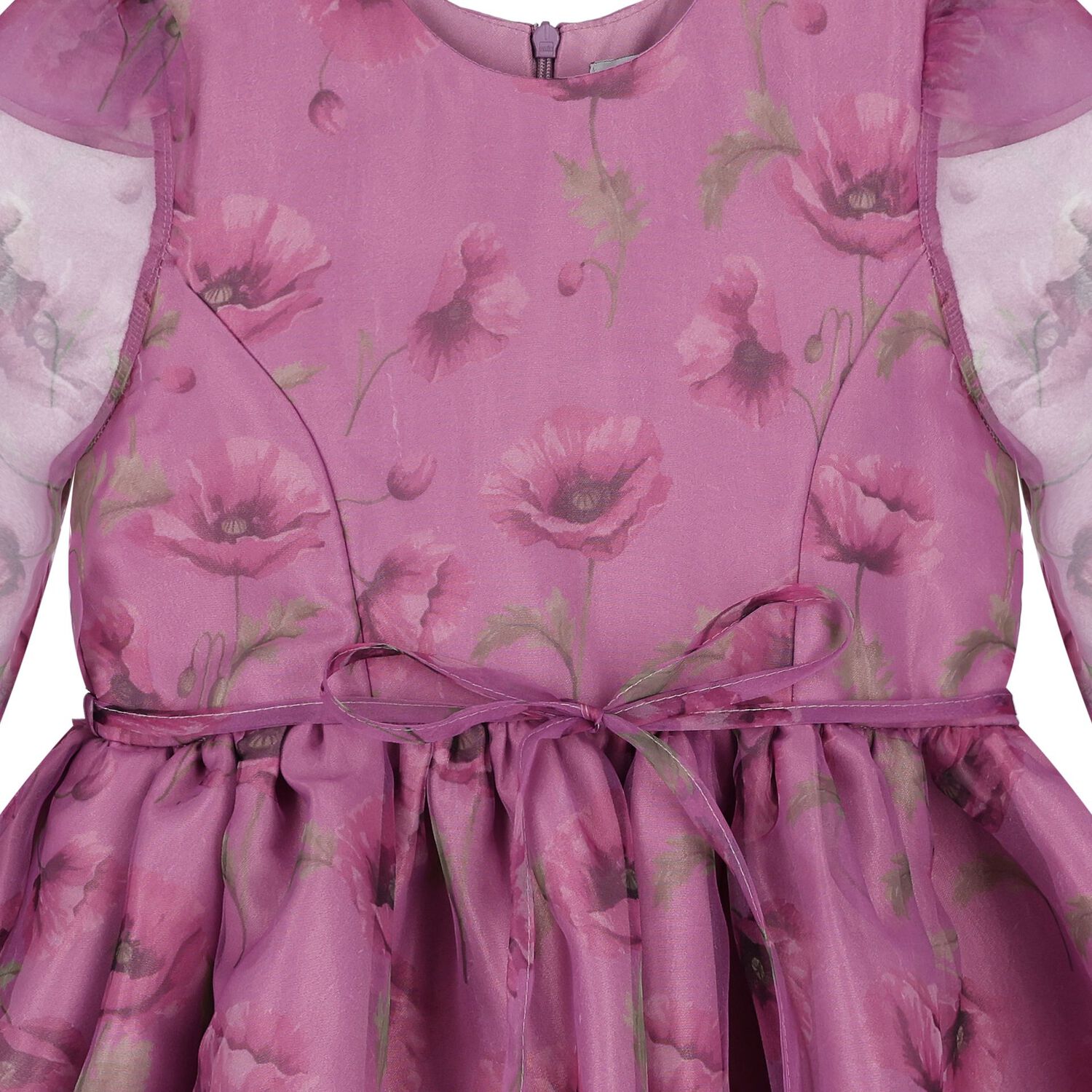 Girls Purple Floral Dress, 1, hi-res image number null