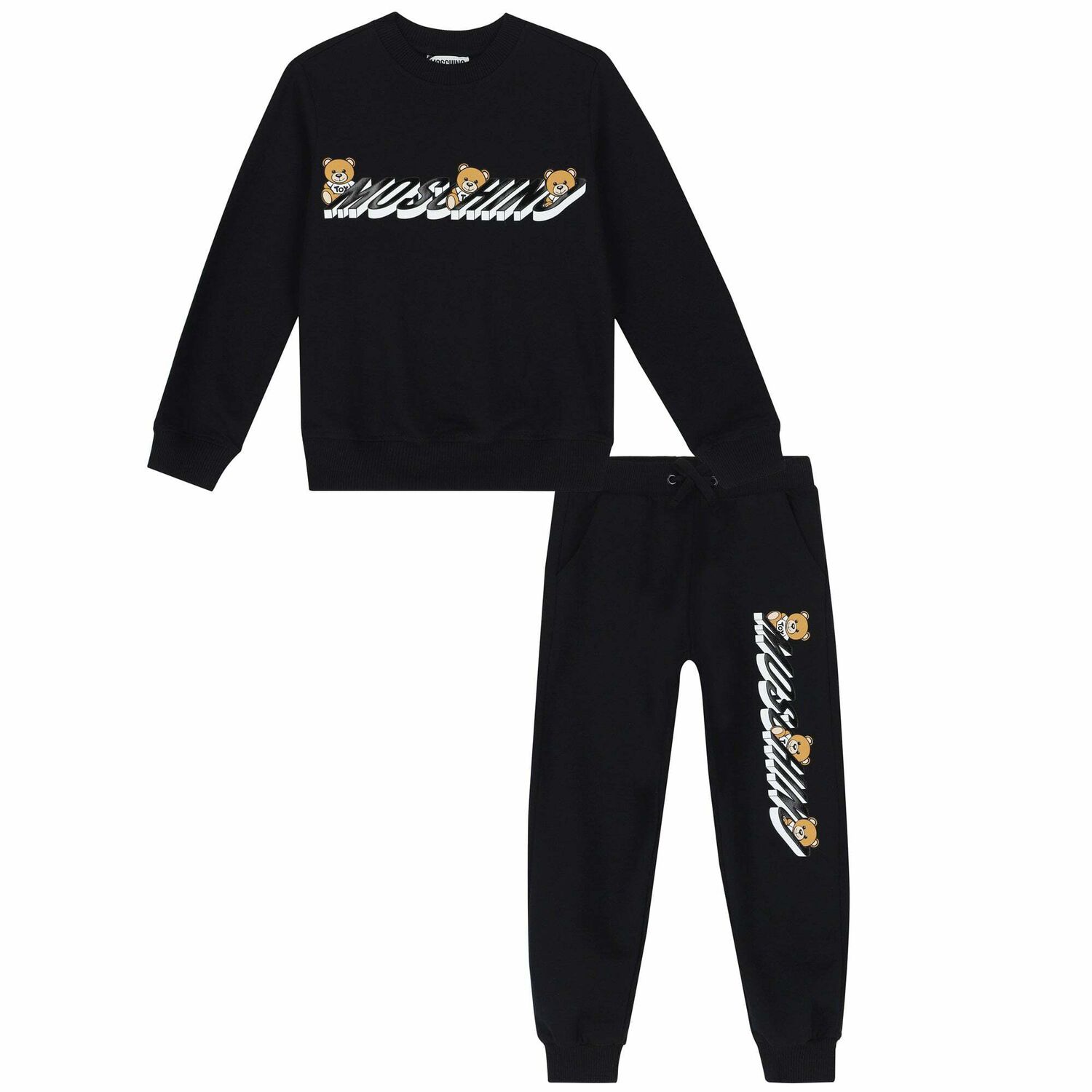 Black Teddy Logo Tracksuit, 2, hi-res