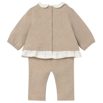 Baby Girls Beige & Ivory Leggings Set